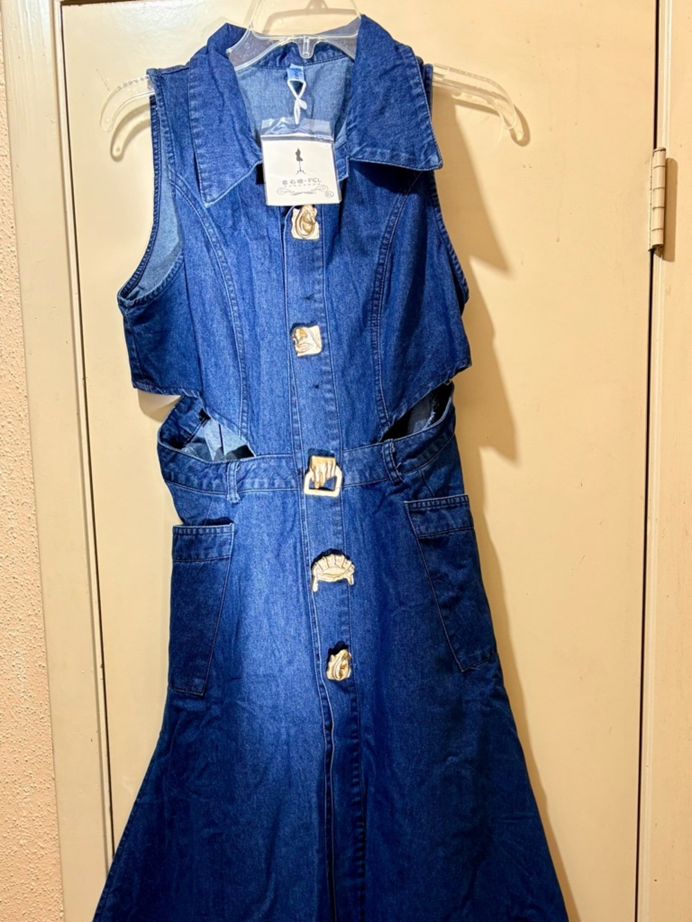 Women’s Denim Button-Front Dress - Blue